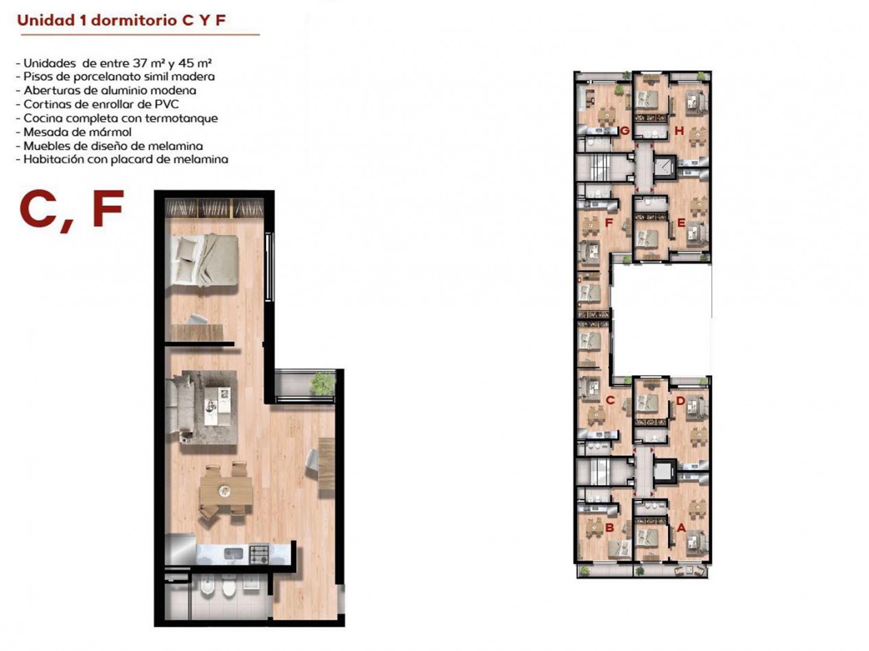 VENTA DEPARTAMENTO UN DORMITORIO con balcon en BARRIO MARTIN - FINANCIACION!!