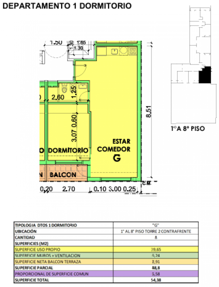 Oportunidad en BARRIO MATIN - Depto UN DORMITORIO - FINANCIACION