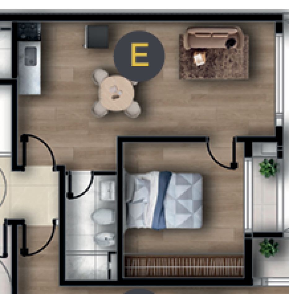 EN VENTA. Depto 1 dormitorio a estrenar. Entrega 2027. Paraguay 1080