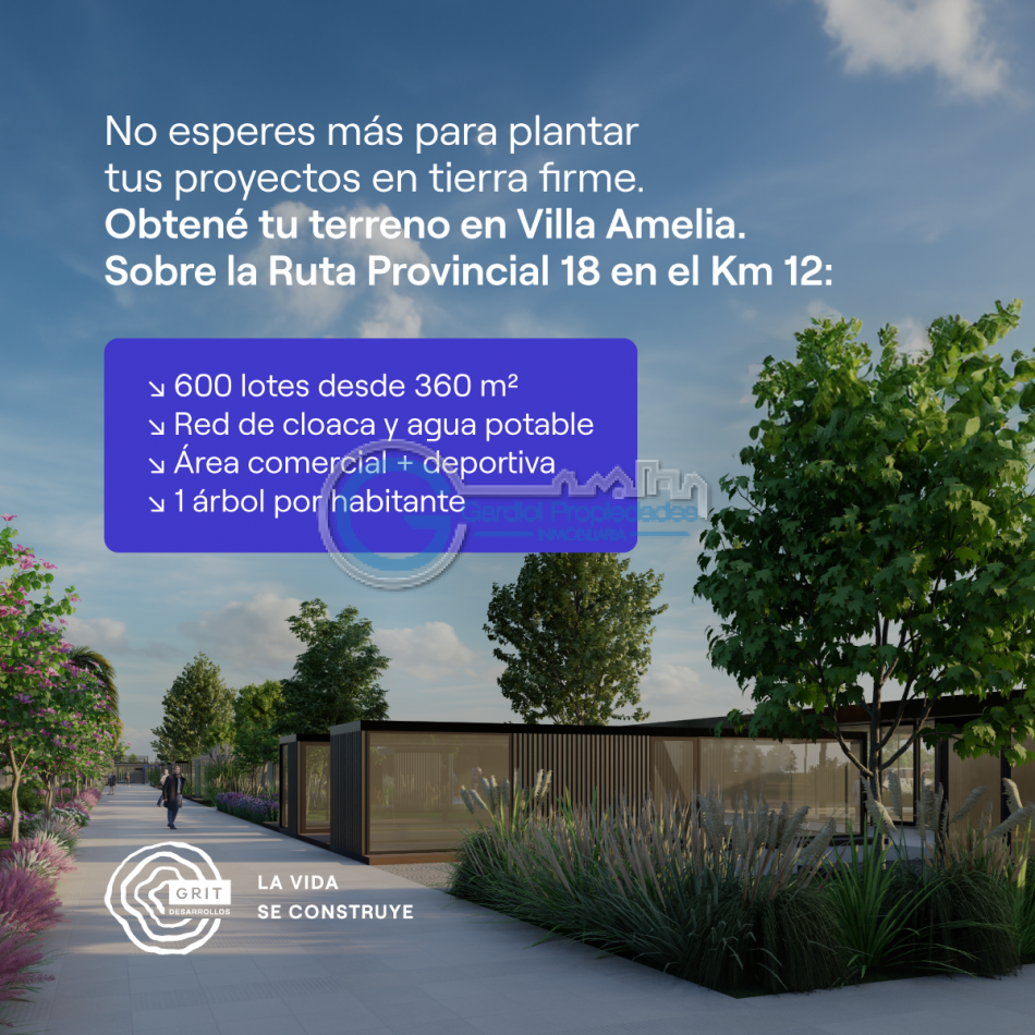 VENTA LOTES EN BARRIO ABIERTO RESIDENCIAL NEANDER - VILLA AMELIA - FINANCIACION!