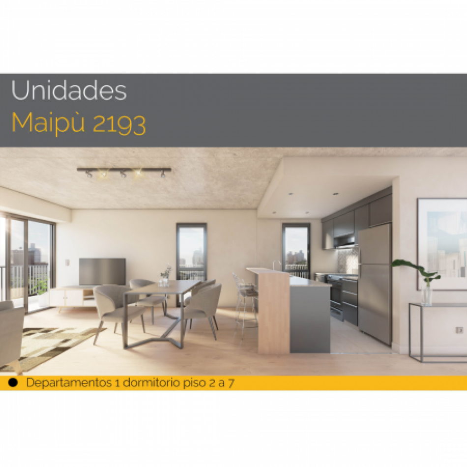 VENTA DEPARTAMENTO UN DORMITORIO  - Amenities - Posibilidad Cochera - PROXIMA ENTREGA.  Maipu 2100