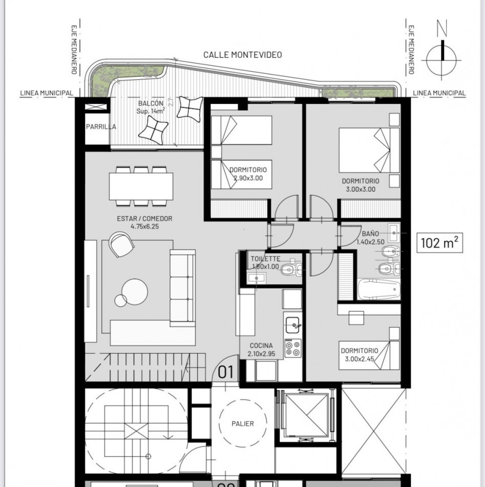 VENTA DEPARTAMENTO TRES DORMITORIOS CON PISCINA Y TERRAZA EXCLUSIVA - FINANCIACION - MONTEVIDEO 900